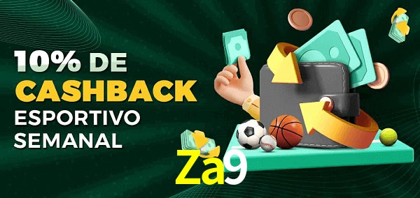 10% de bônus de cashback na Za9